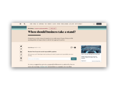 When should business take a stand?