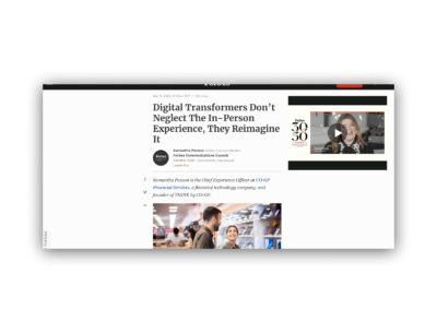 Digital Transformers Don’t Neglect The In-Person Experience, They Reimagine It