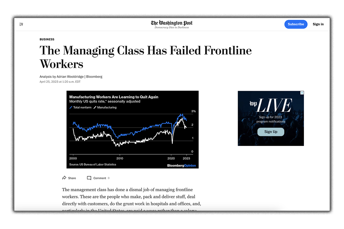 The Managing Class Has Failed Frontline Workers