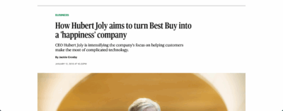 How Hubert Joly aims to turn Best Buy into a ‘happiness’ company