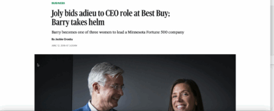 Joly bids adieu to CEO role at Best Buy; Barry takes helm