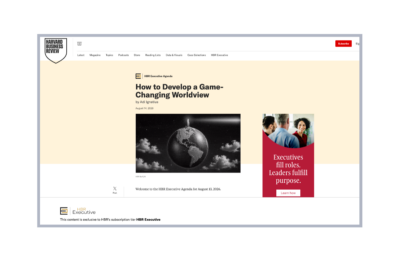 How to Develop a Game-Changing Worldview
